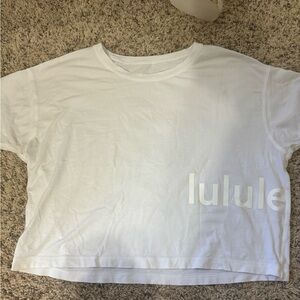 Lululemon White Graphic Tee